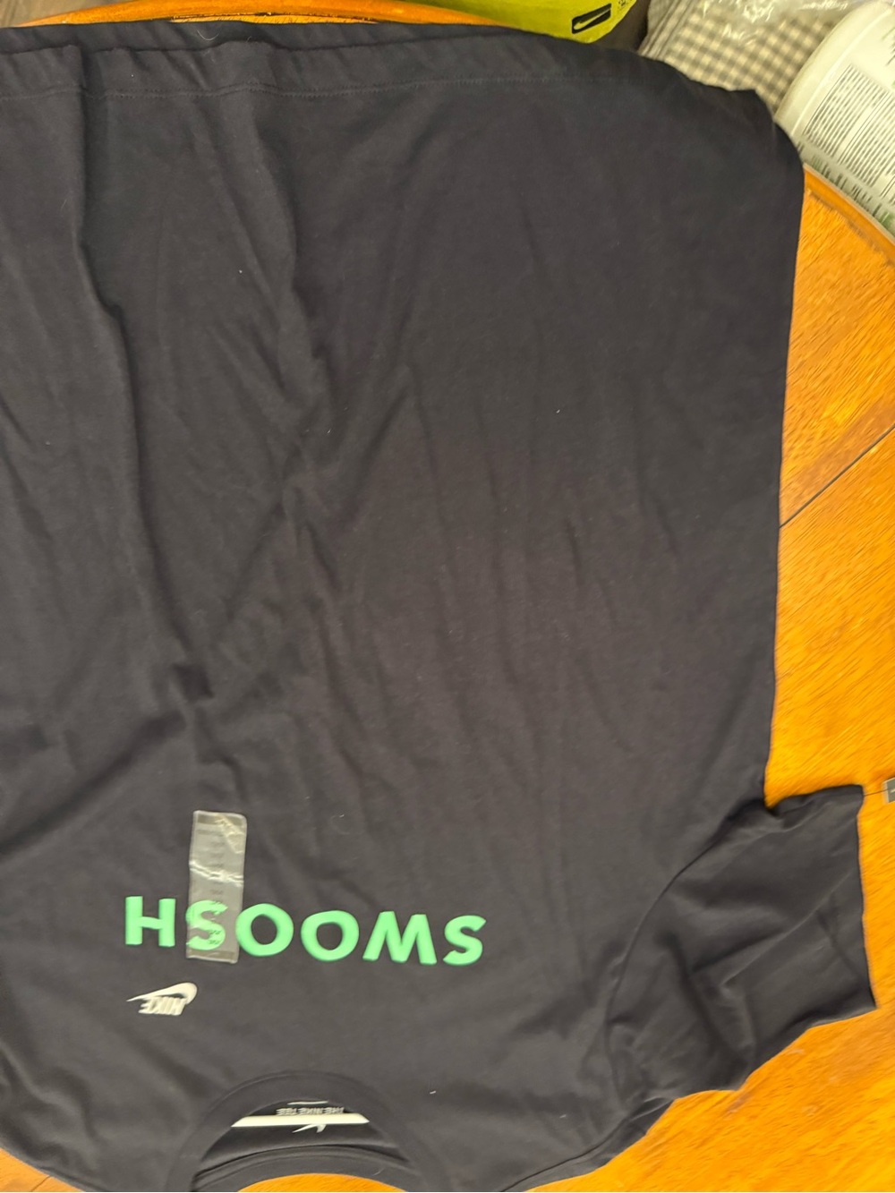 Nike Black Short-Sleeve Tee with Green HSOOMS Graphic